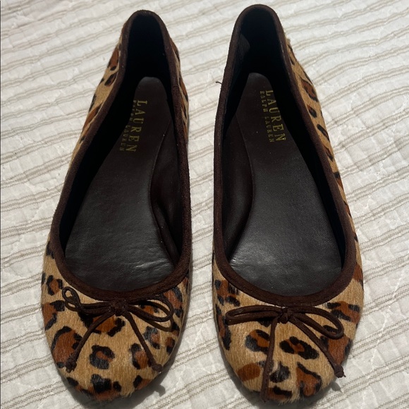 Ralph Lauren Animal Print Flats - Picture 1 of 3